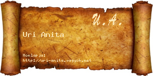 Uri Anita névjegykártya